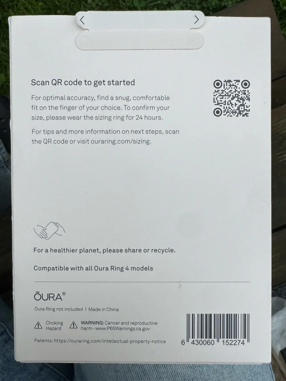 Oura Ring 4 Sizing Kit - sizes 4 - 15